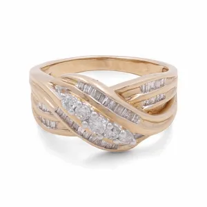 10K Yellow Gold Fashion Diamond Woman Ring