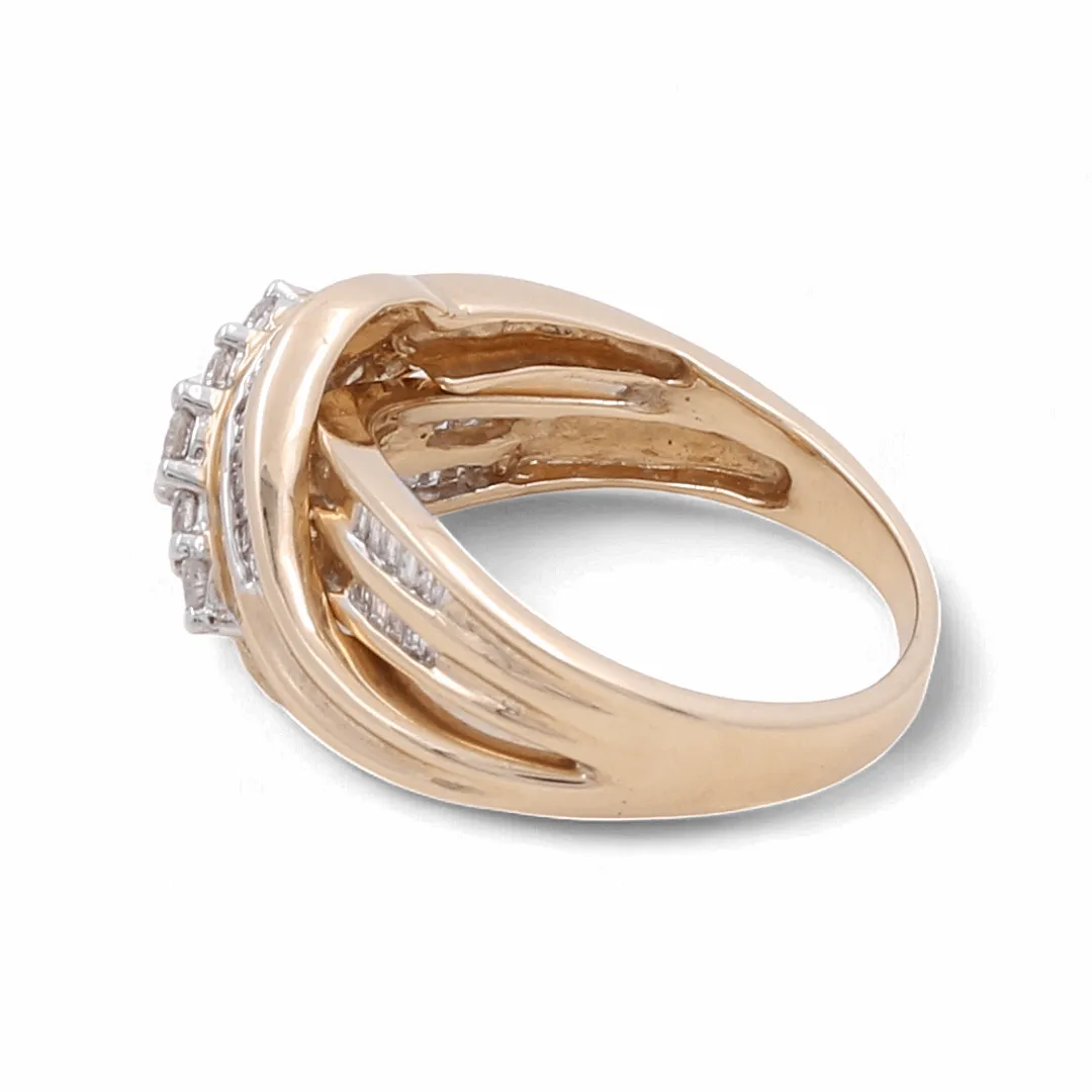 10K Yellow Gold Fashion Diamond Woman Ring