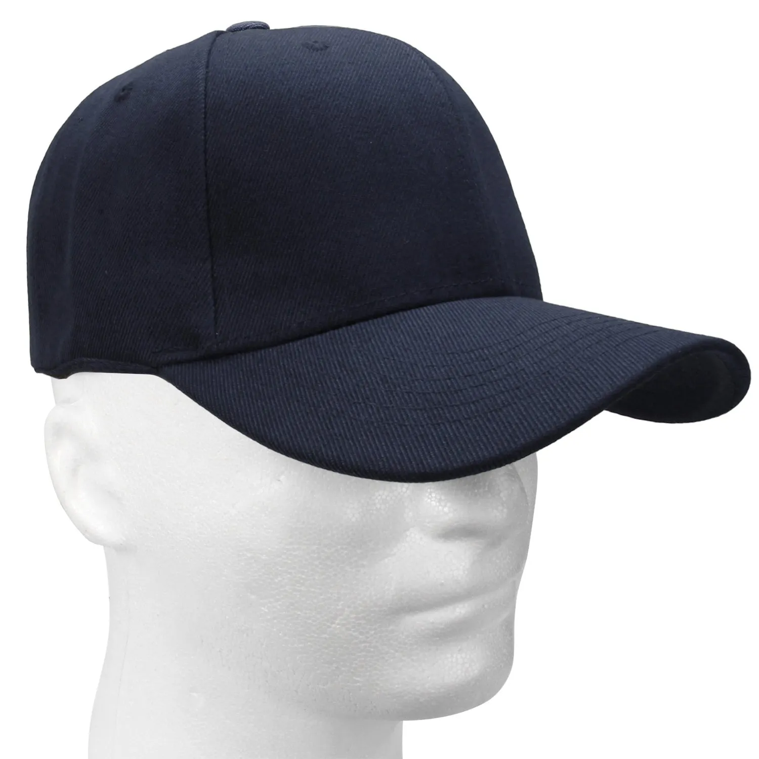 12-Pack Baseball Dad Cap Velcro Strap Adjustable Size - Navy
