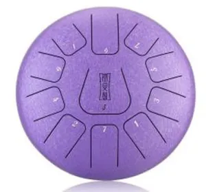 12" Tongue Drum With Bag - Lavender