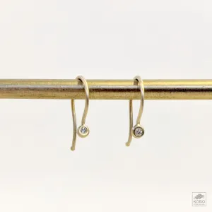 14k Gold and Diamond Earring
