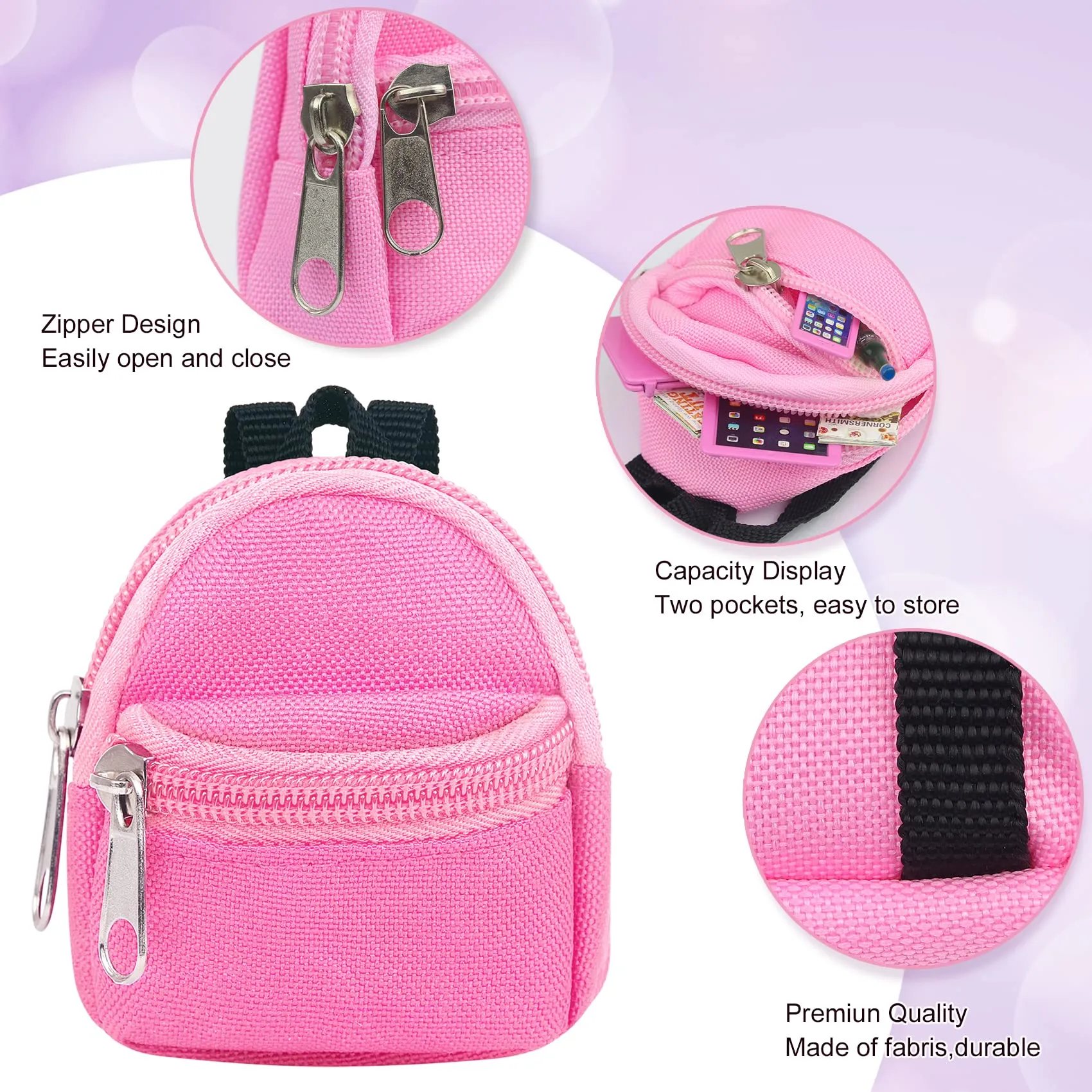 18INDC 15 Pcs Doll Accessories Miniature Laptop Computer Tablet Phone Mini Backpack and Mini Food Including Burger Soda Set and Burger Hot Dog Set and Gourmet Magazine for 11.5 inch Doll