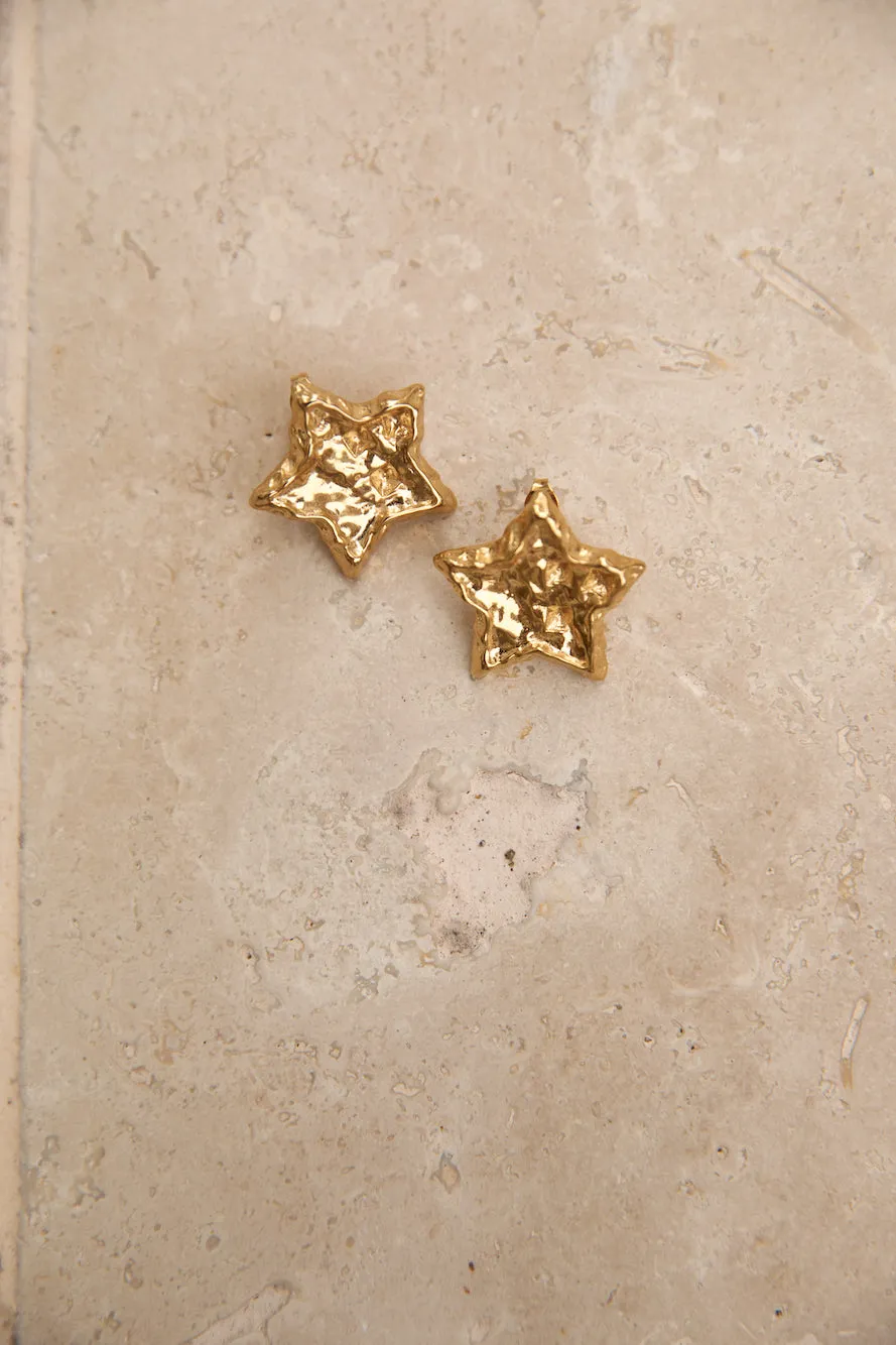 18k Gold Plated Night Sky Earrings Gold