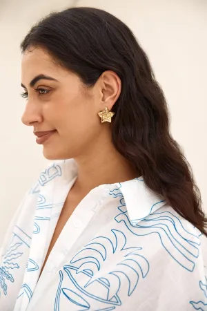 18k Gold Plated Night Sky Earrings Gold