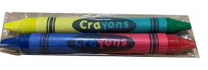 2-Pack Double-Sided Cello Crayons (1,000 Packs of 2 each = 2,000 crayons/case)