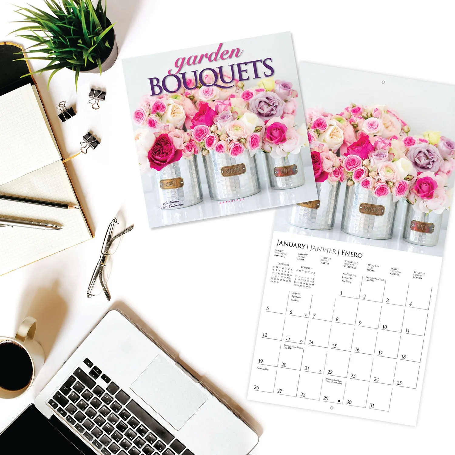 2025 Garden Bouquets Mini Wall Calendar