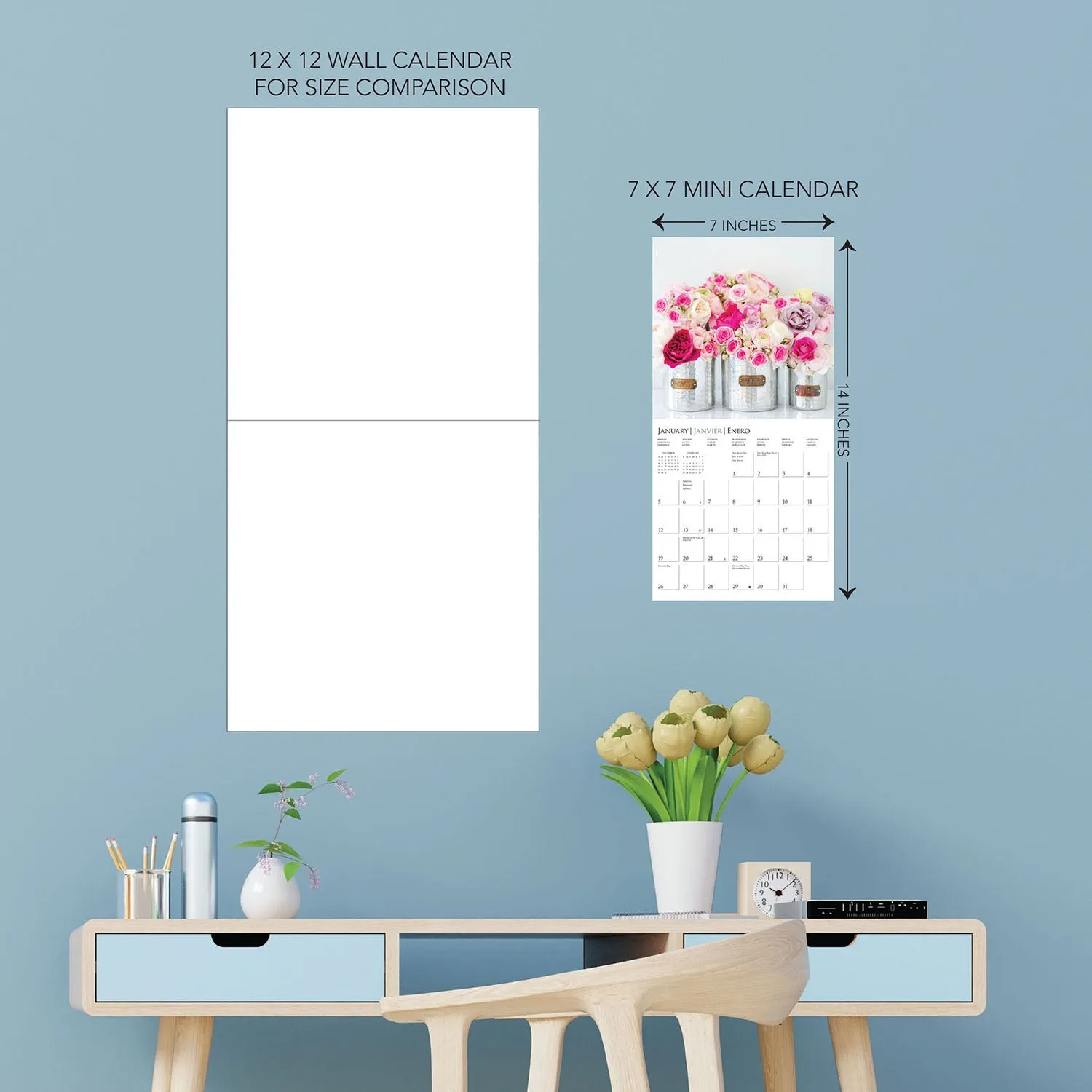 2025 Garden Bouquets Mini Wall Calendar