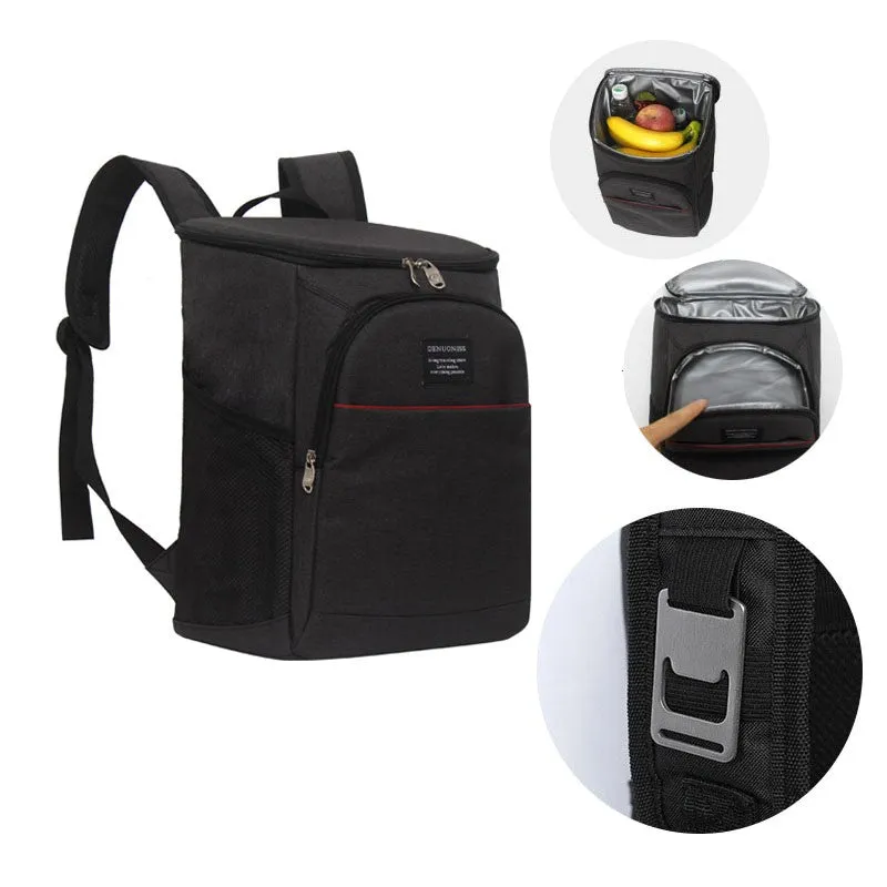 (20L) Picnic Thermo Backpack Cooler Bag Insulated Backpack - Gray