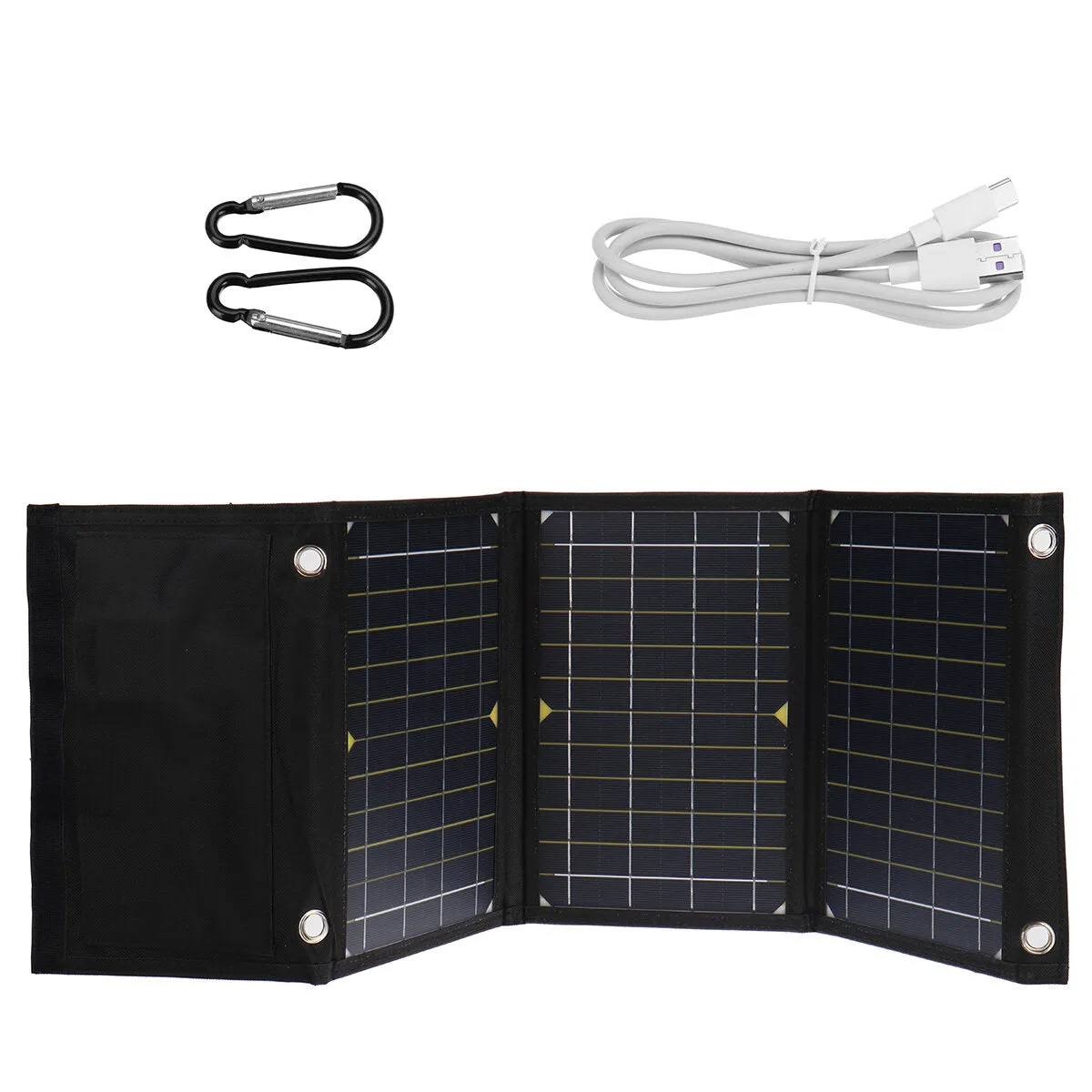 21W Portable Solar Panel Bag Mini Folding Waterproof Pack for Car Camping Mobile Phone