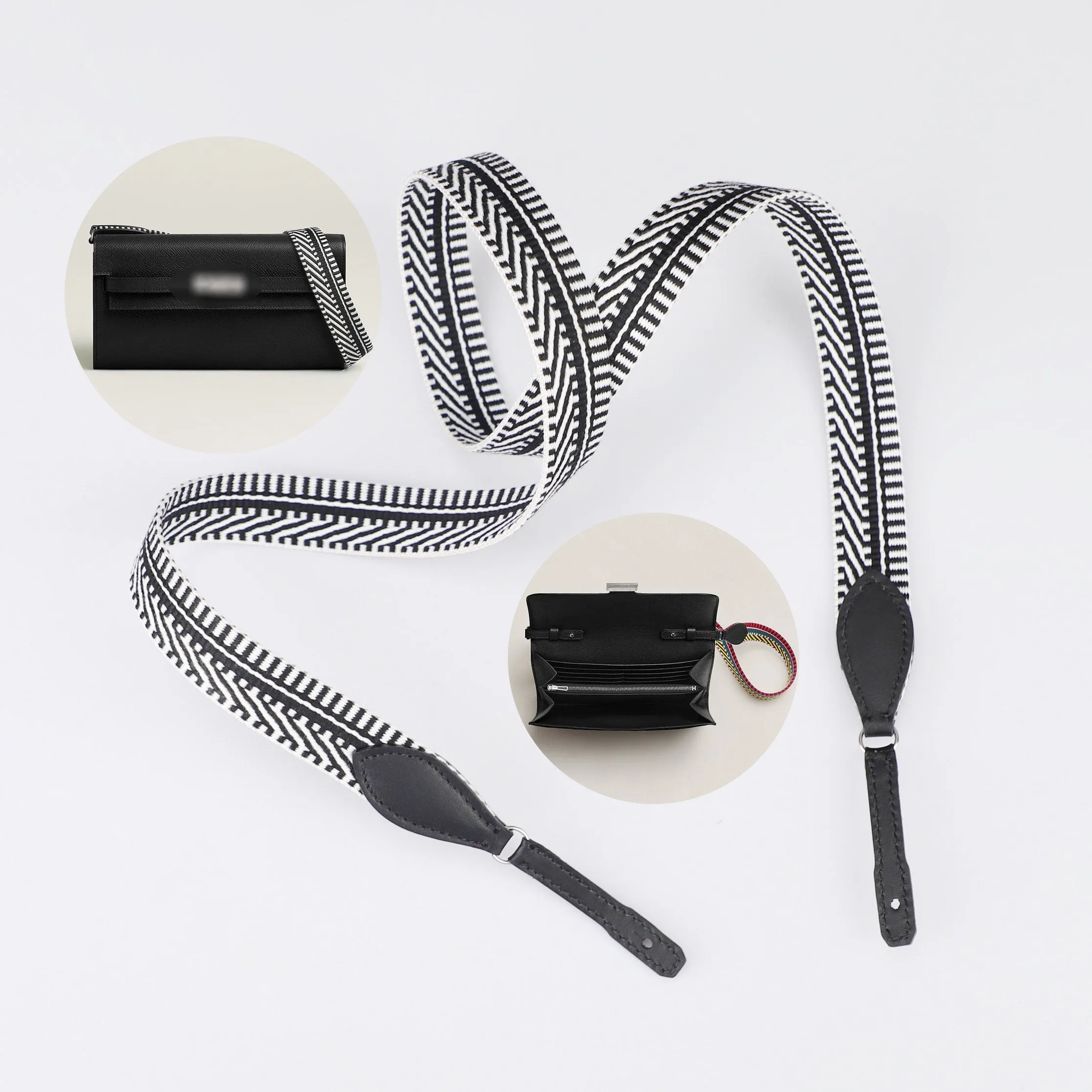 25 mm Cavale wallet shoulder strap for Kelly Classique To Go and Constance Long To Go wallet strap, Purse cavale strap,shoulder strap wallet