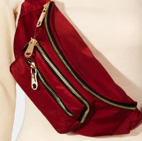 3 POCKET NYLON FANNY PACK