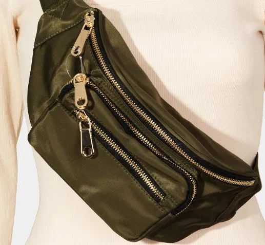 3 POCKET NYLON FANNY PACK