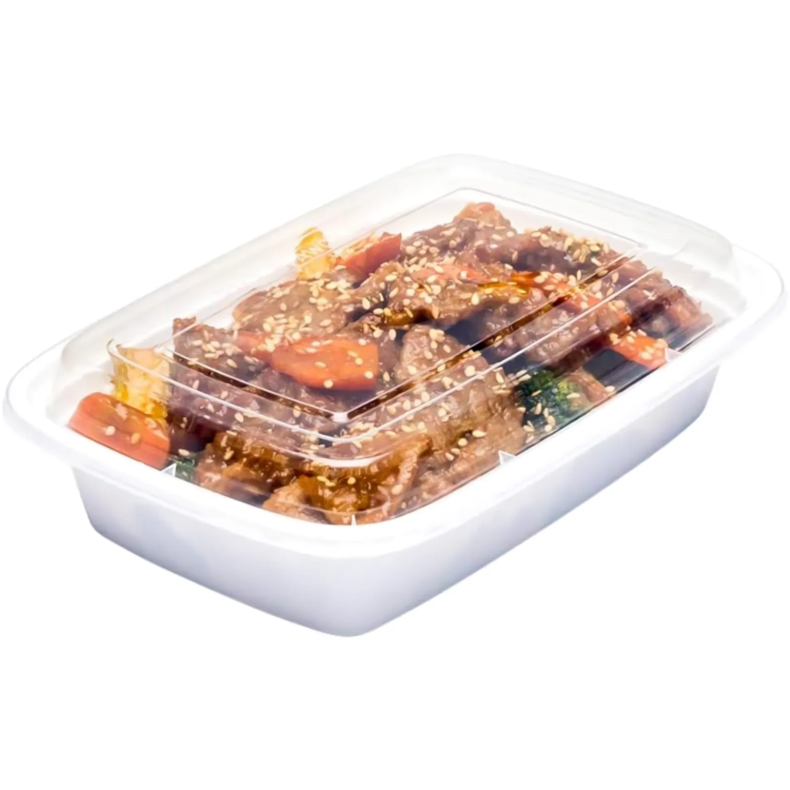 38oz Extra Strong Quality White Rectangular Meal Prep/ Bento Box Container