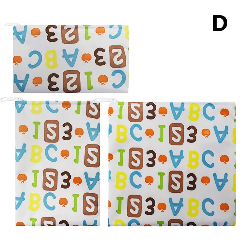 3PCS Snack Bag Reusable Washable Multifunctional Beeswax Sandwich And Lunch Bag Organic Food Wrap For Child School Travel Bag