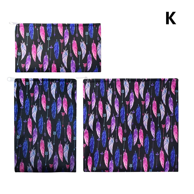 3PCS Snack Bag Reusable Washable Multifunctional Beeswax Sandwich And Lunch Bag Organic Food Wrap For Child School Travel Bag