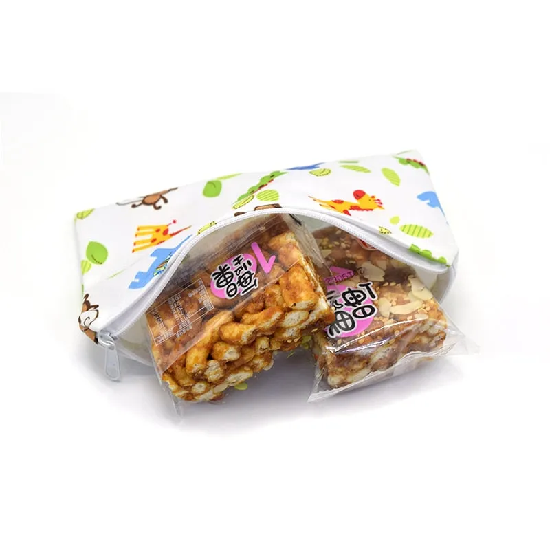 3PCS Snack Bag Reusable Washable Multifunctional Beeswax Sandwich And Lunch Bag Organic Food Wrap For Child School Travel Bag