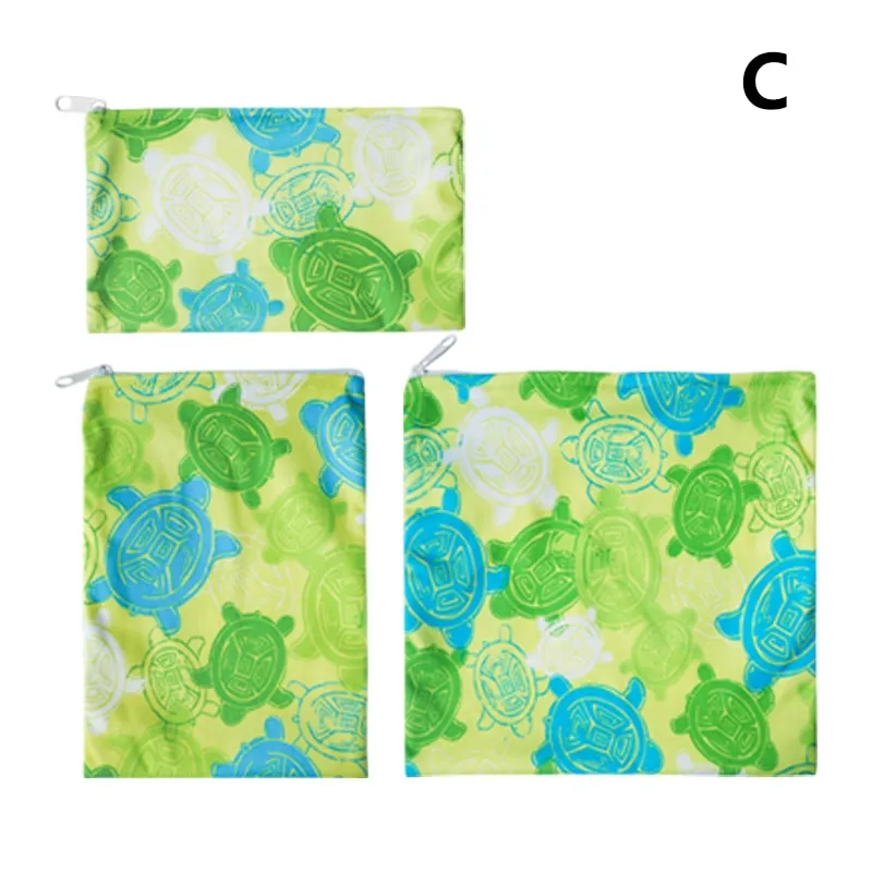 3PCS Snack Bag Reusable Washable Multifunctional Beeswax Sandwich And Lunch Bag Organic Food Wrap For Child School Travel Bag