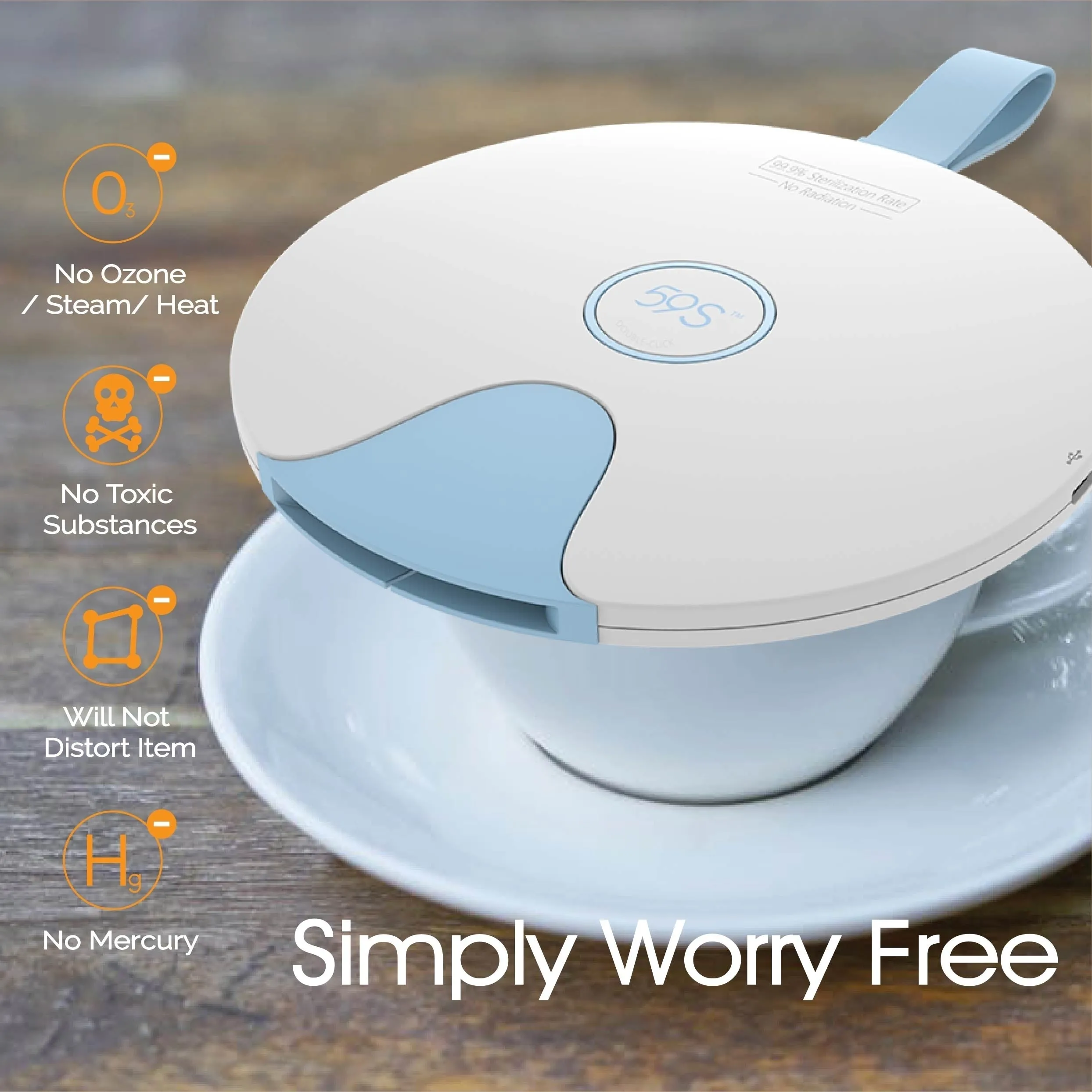 59s UVC LED Multi-Functional Sterilizing Lid