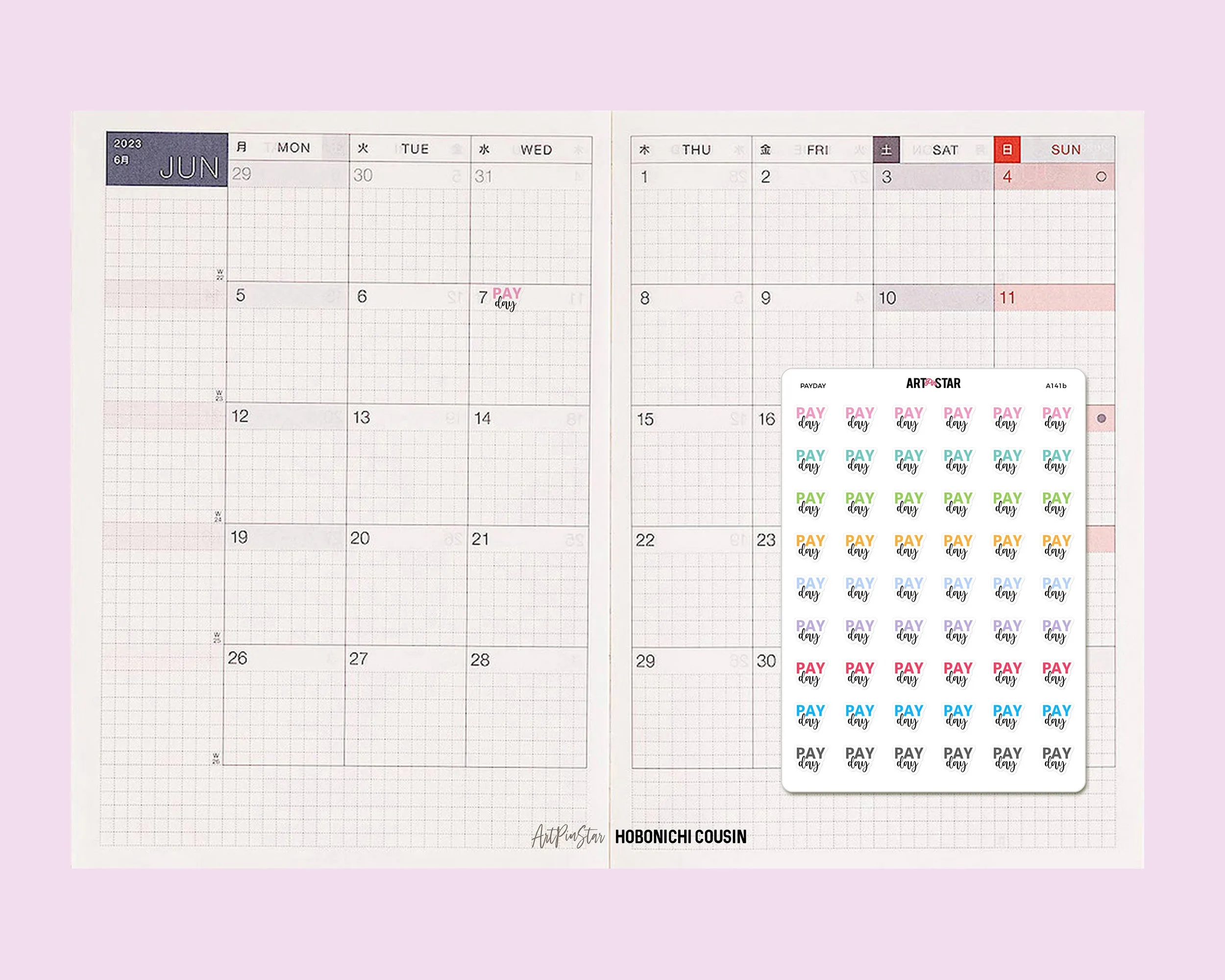 A111g | Lettering Functional Planner, Meals