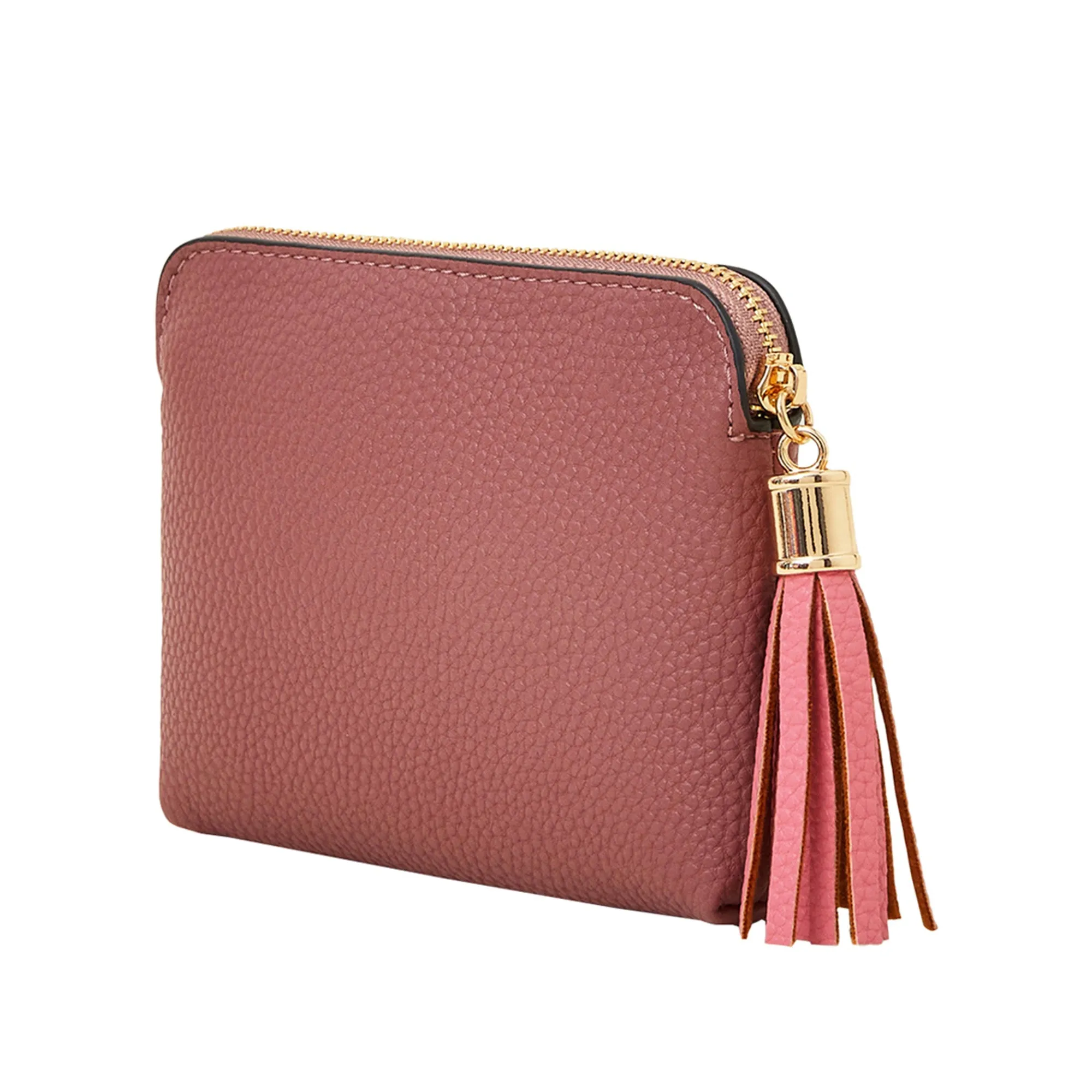 Accessorize London Women's Pink Contrast Tassle Coin Purse