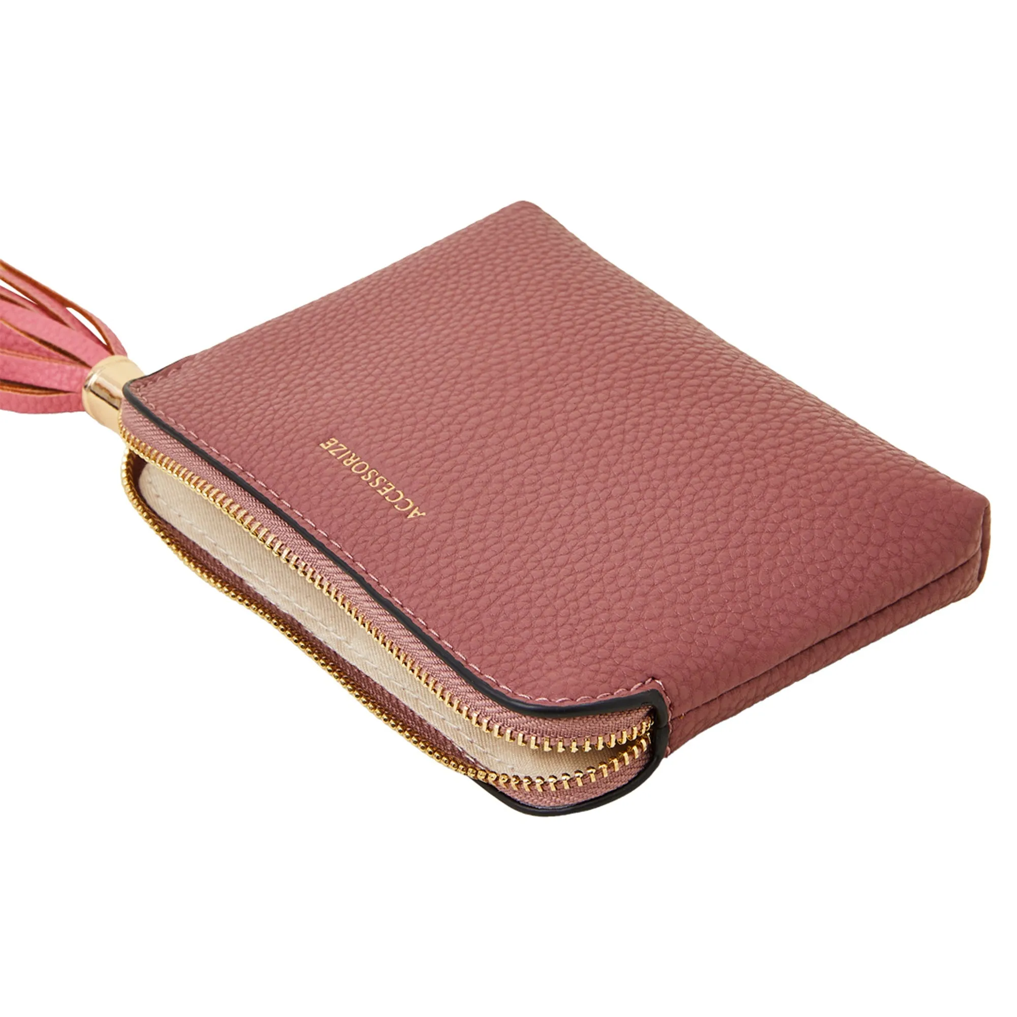 Accessorize London Women's Pink Contrast Tassle Coin Purse