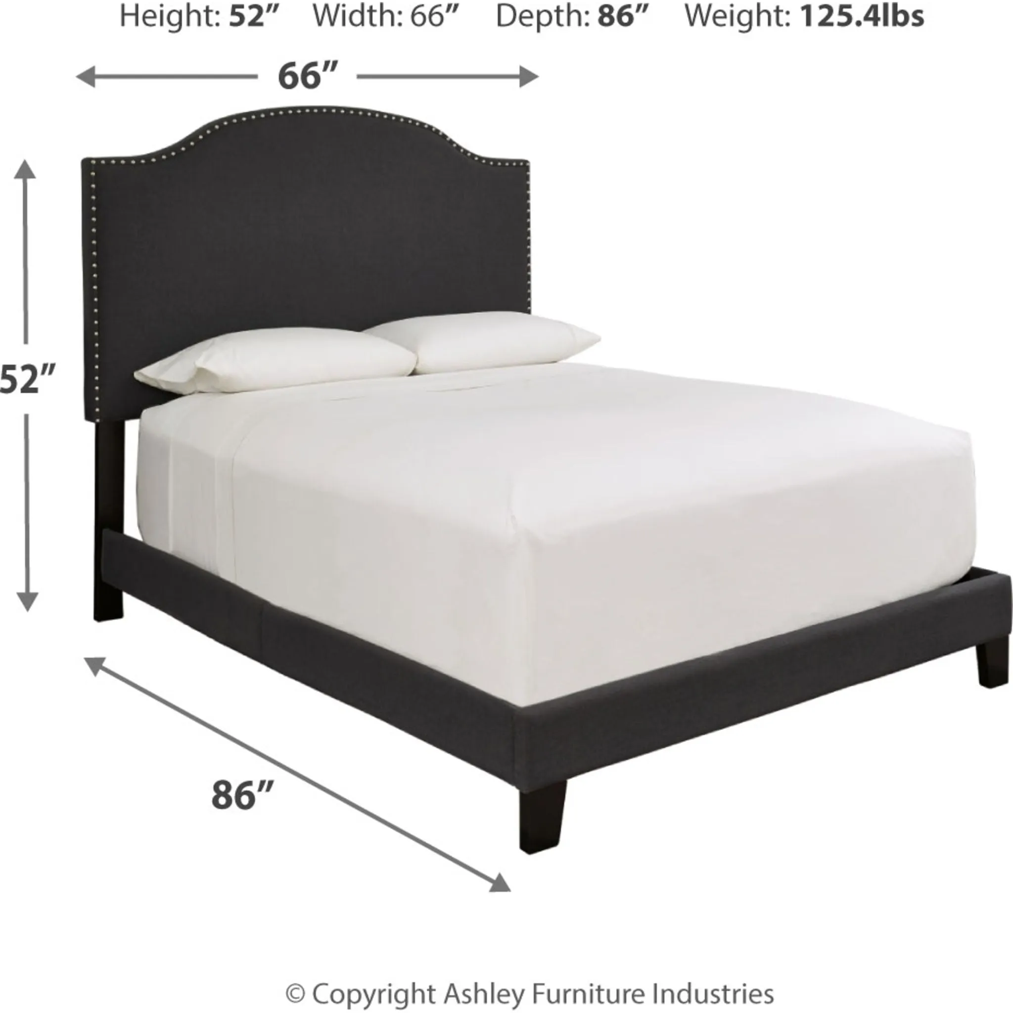 Adelloni 3 Piece Upholstered Bed