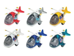 Air Whale Pullback Helicopters - SET of 6