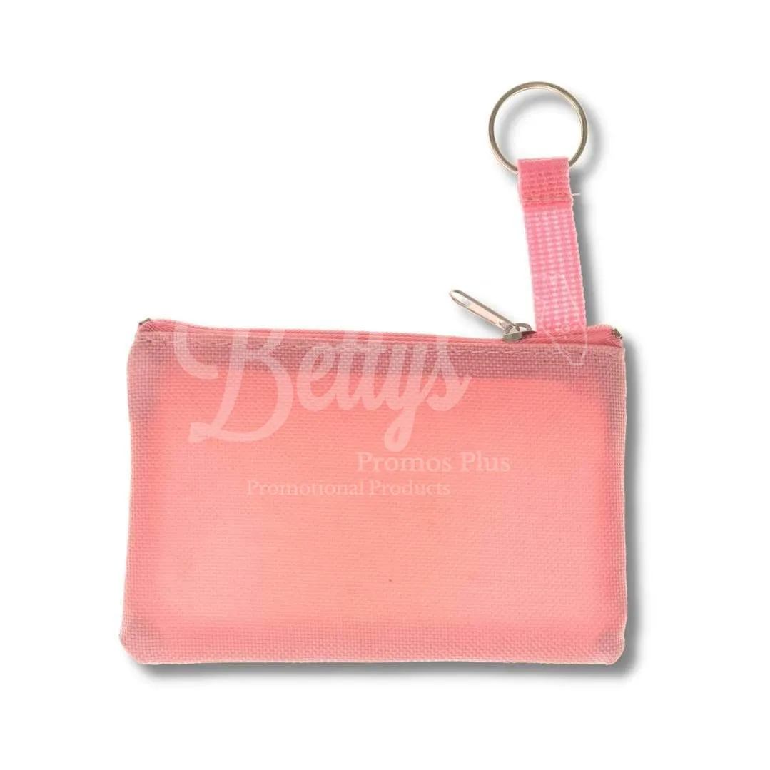 Alpha Kappa Alpha AKA Greek Letters Coin Purse with Zipper and Keyring