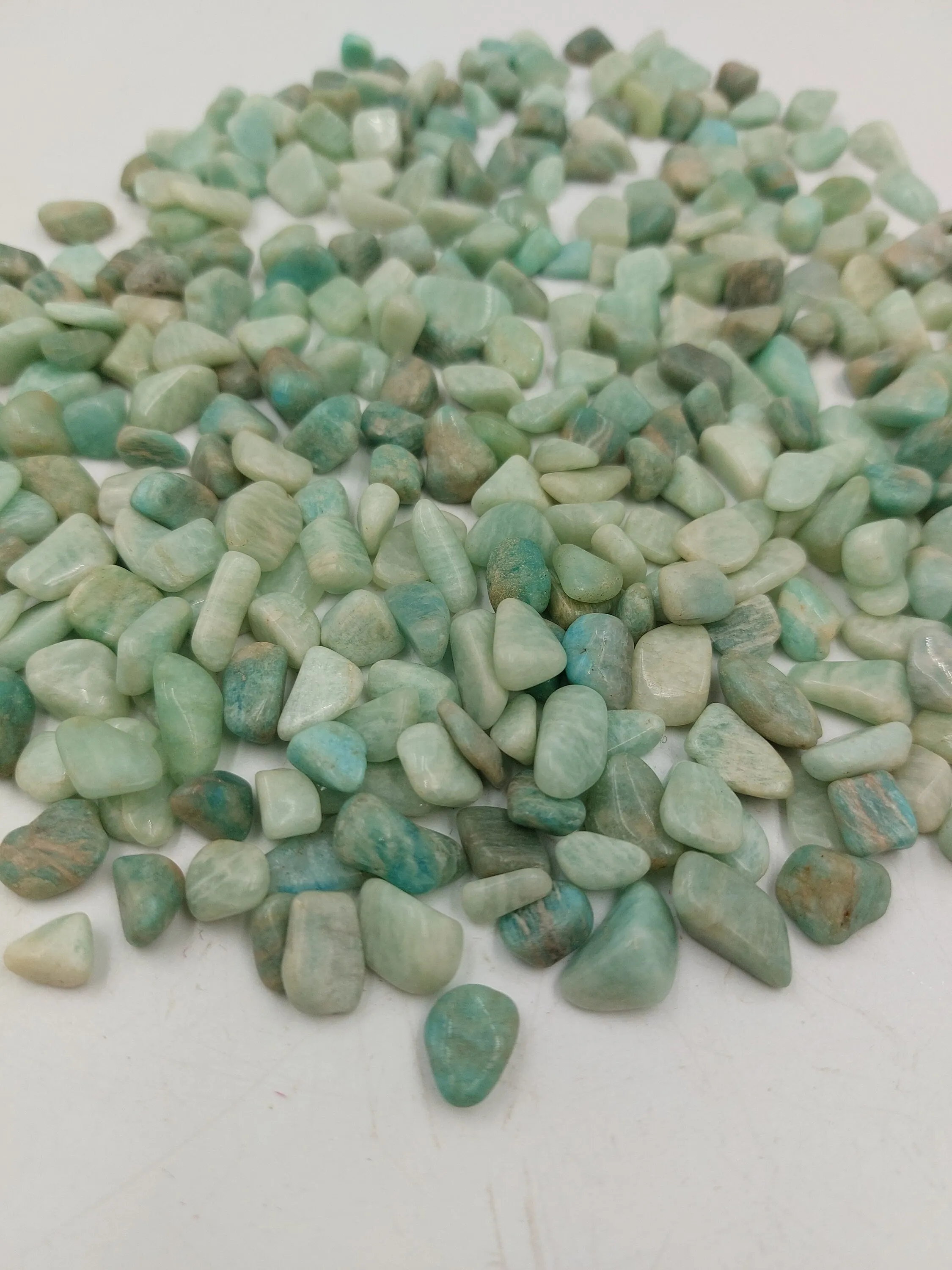 Amazonite Polished Crystal Chips, Tumbled Healing Gemstone, New Age Polished Semi-Precious Rocks