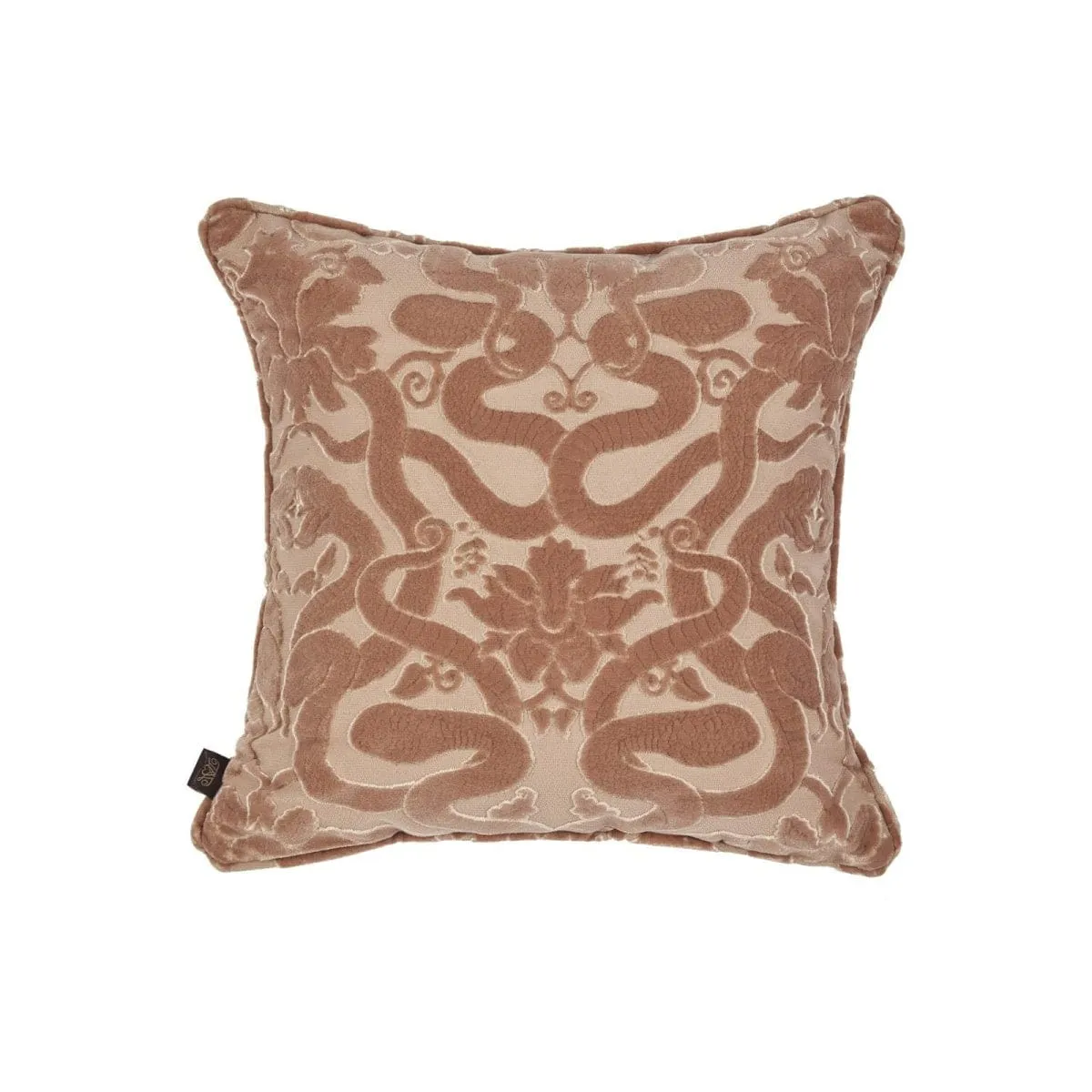 Anaconda Pink Velvet 45x45cm Cushion