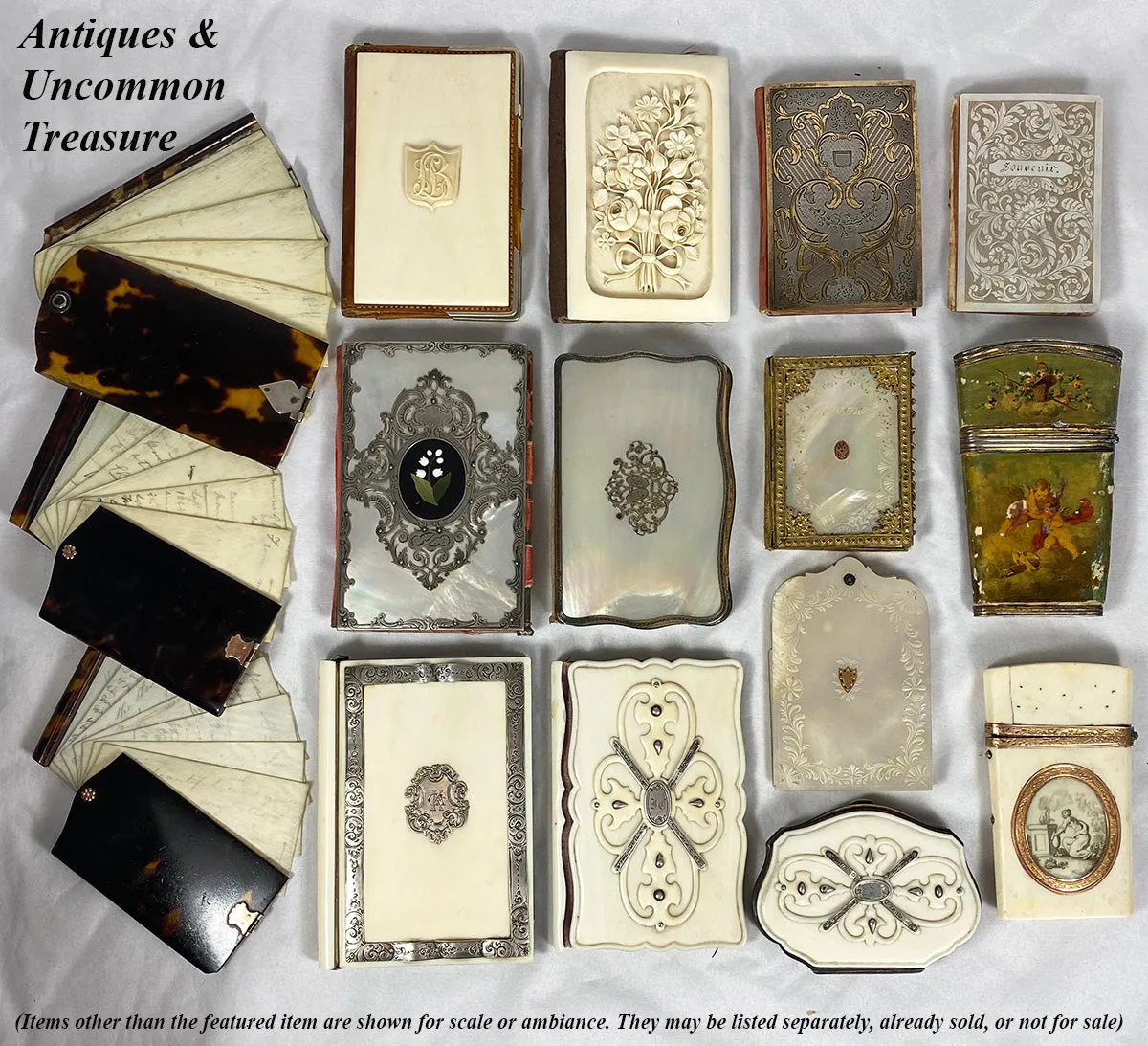 Antique Palais Royal French Coin Purse and Aide d'Memoire Note and Card Case, in Palais Royal Presentation Box