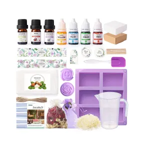 Aoibrloy Soap Kits Making for Adults Beginner with Instructions | Natural Soap Making Kit with 1.1 lbs. Shea Butter Soap Base