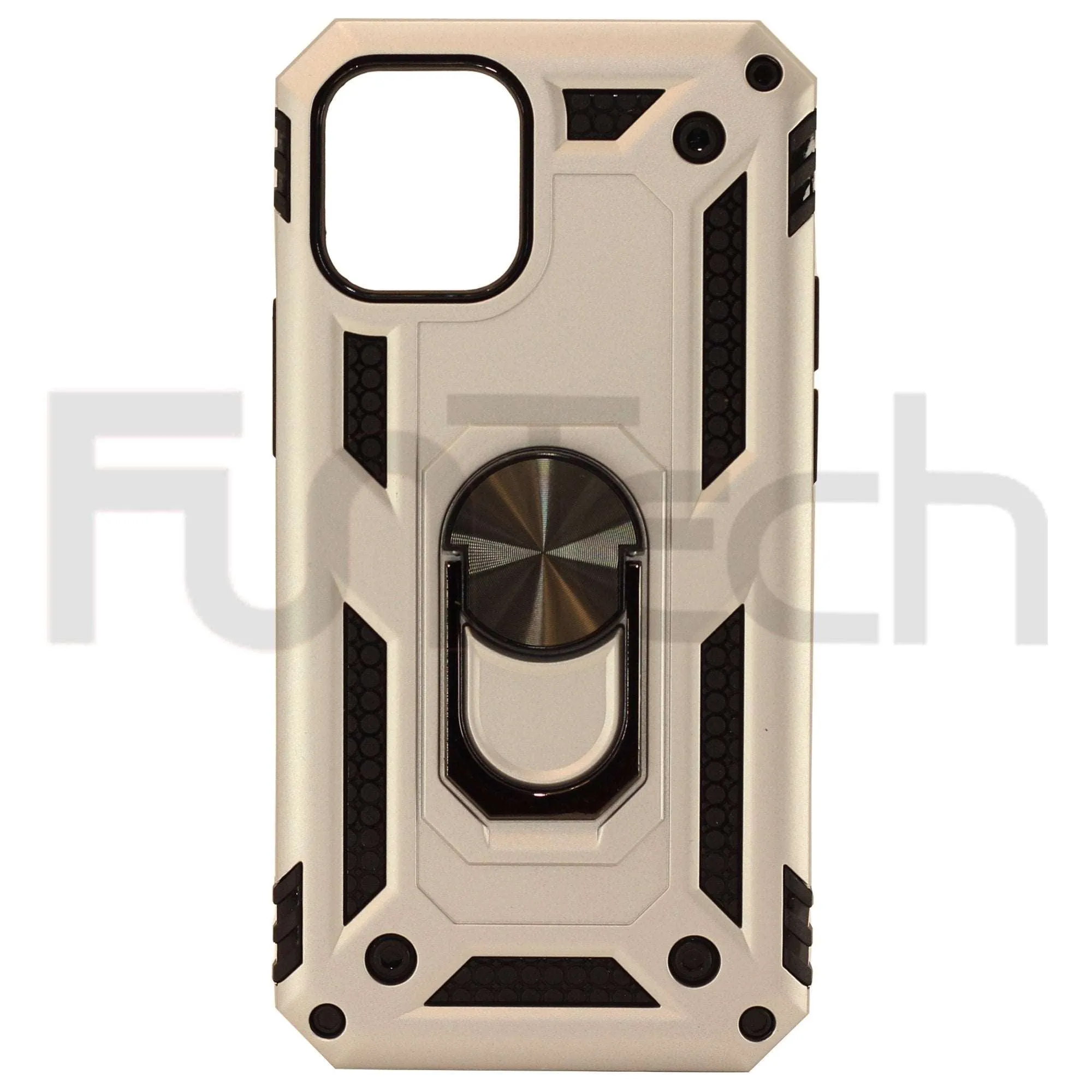 Apple iPhone 12 Mini Armor Ring Back Case Color Silver