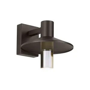 Ash 10 In. LED Hi-Output Outdoor Wall Sconce 1114 Lumens 2700K Bronze Finish Clear Cylinder