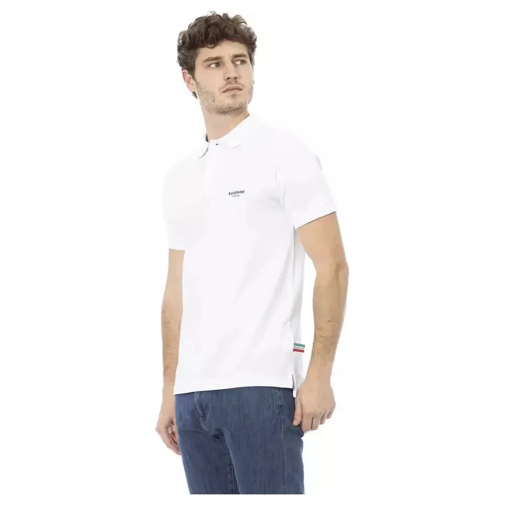 Baldinini Trend White Cotton Men Polo