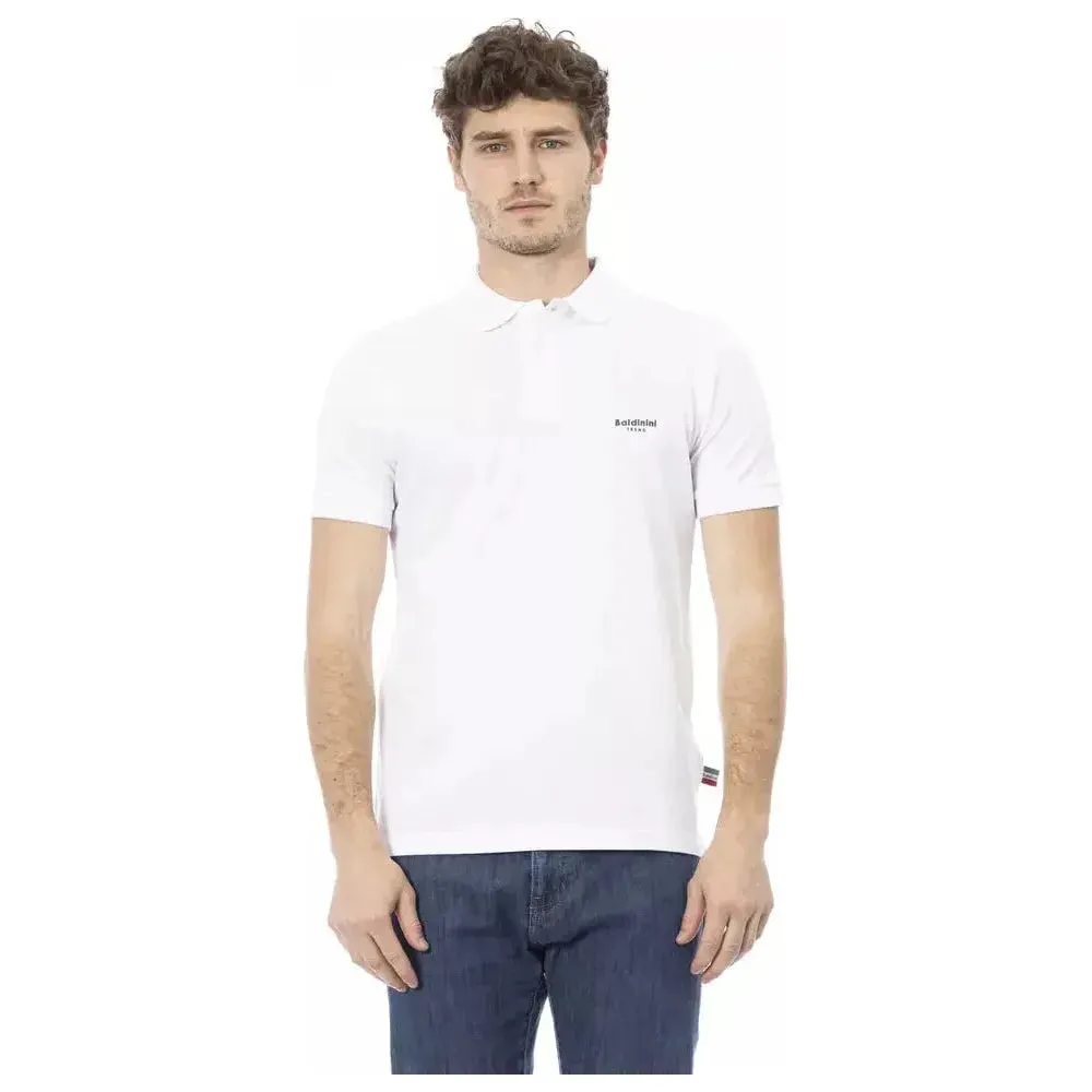 Baldinini Trend White Cotton Men Polo