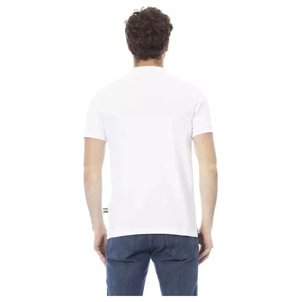 Baldinini Trend White Cotton Men Polo