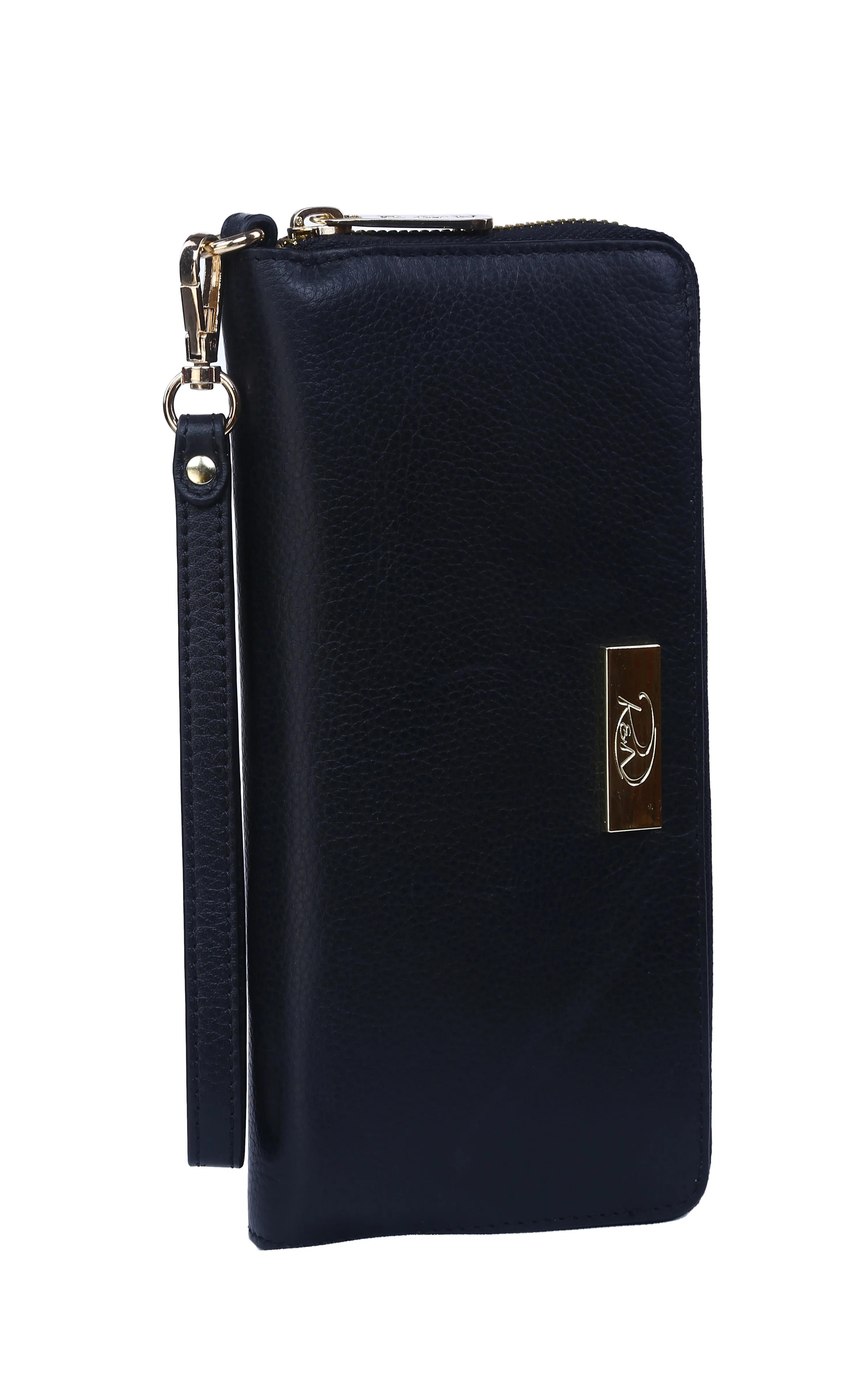 Black Genuine Leather Soft and Slim Wallet/Purse by ENAAF