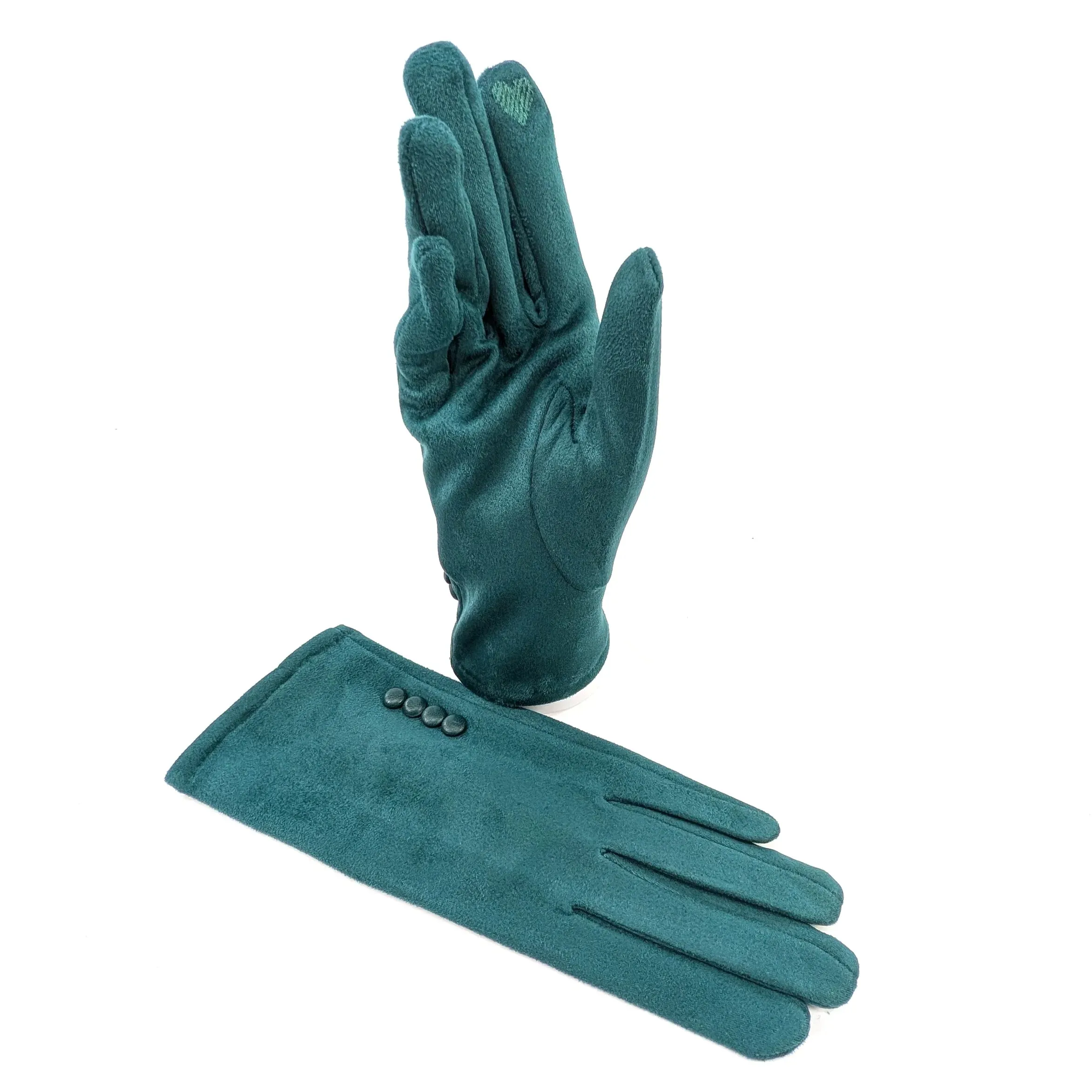 Black Ginger Grass Green Bright Coloured Gloves - 800-606