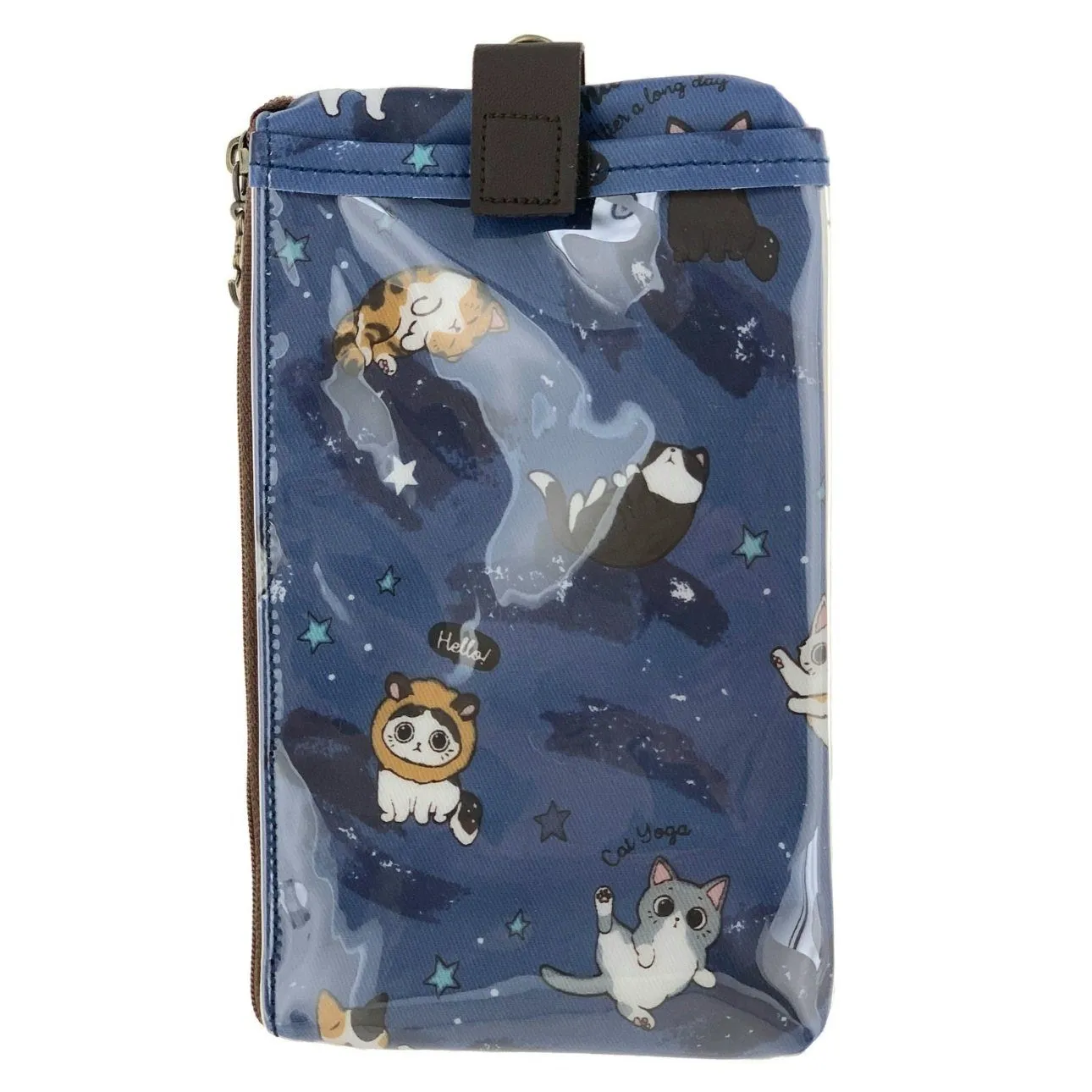 Blue Cat Yoga Phone Pouch