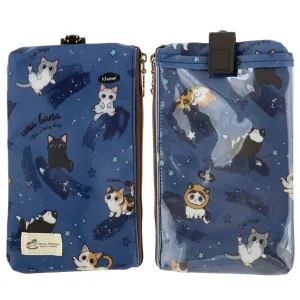 Blue Cat Yoga Phone Pouch