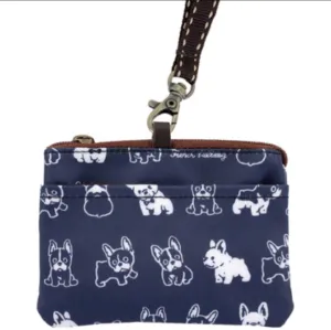 Blue French Bulldog Card & Coin Purse