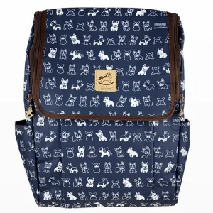 Blue French Bulldog Flip Backpack