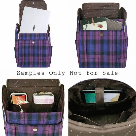 Blue French Bulldog Flip Backpack