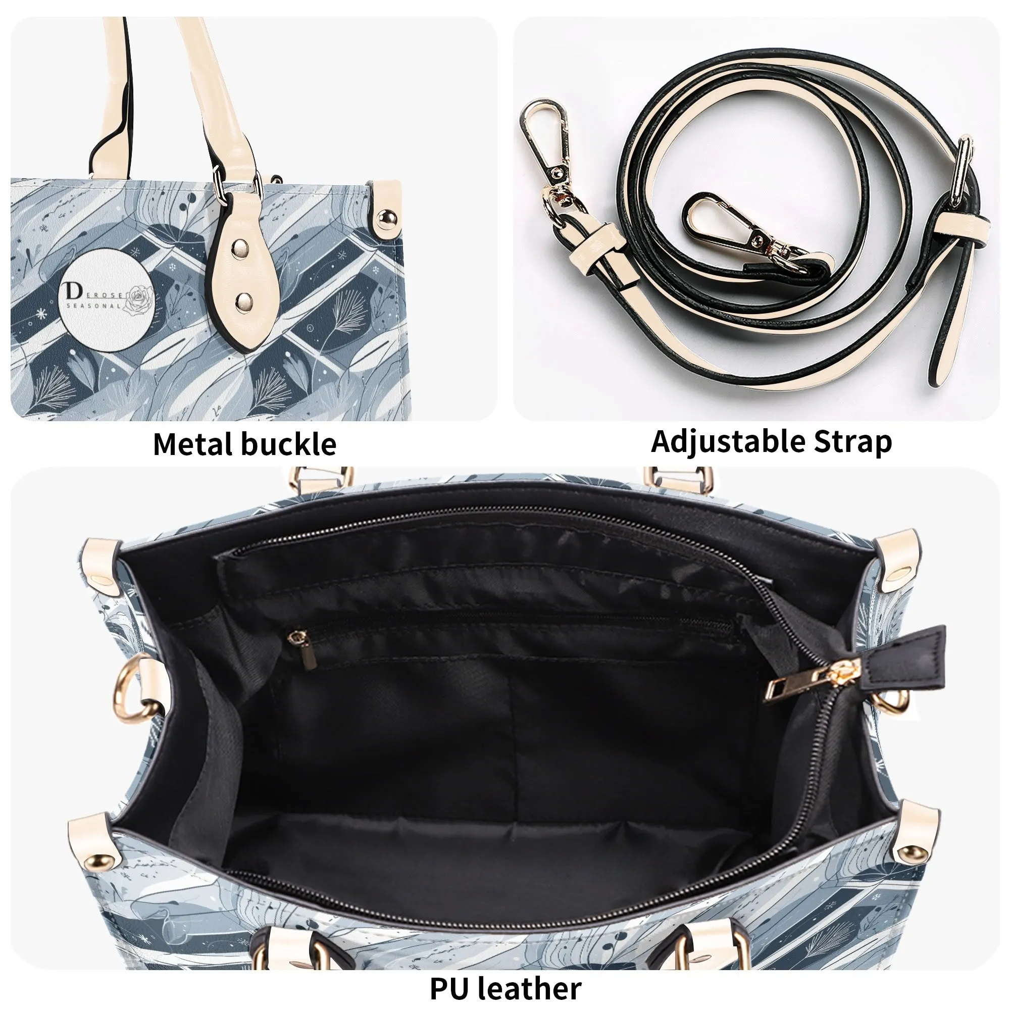Blue Wind Luxury Women Leather Handbag (3 sizes)