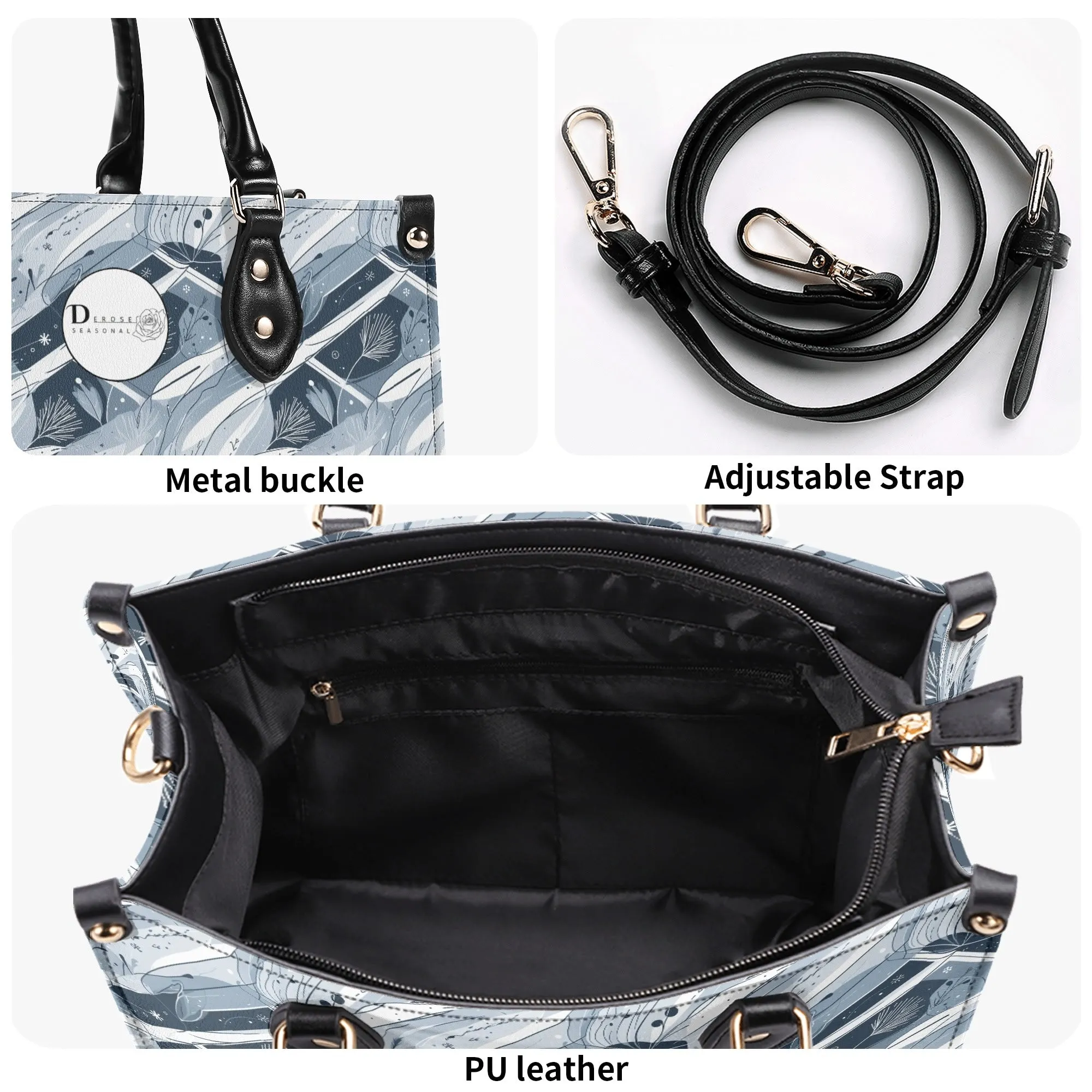 Blue Wind Luxury Women Leather Handbag (3 sizes)
