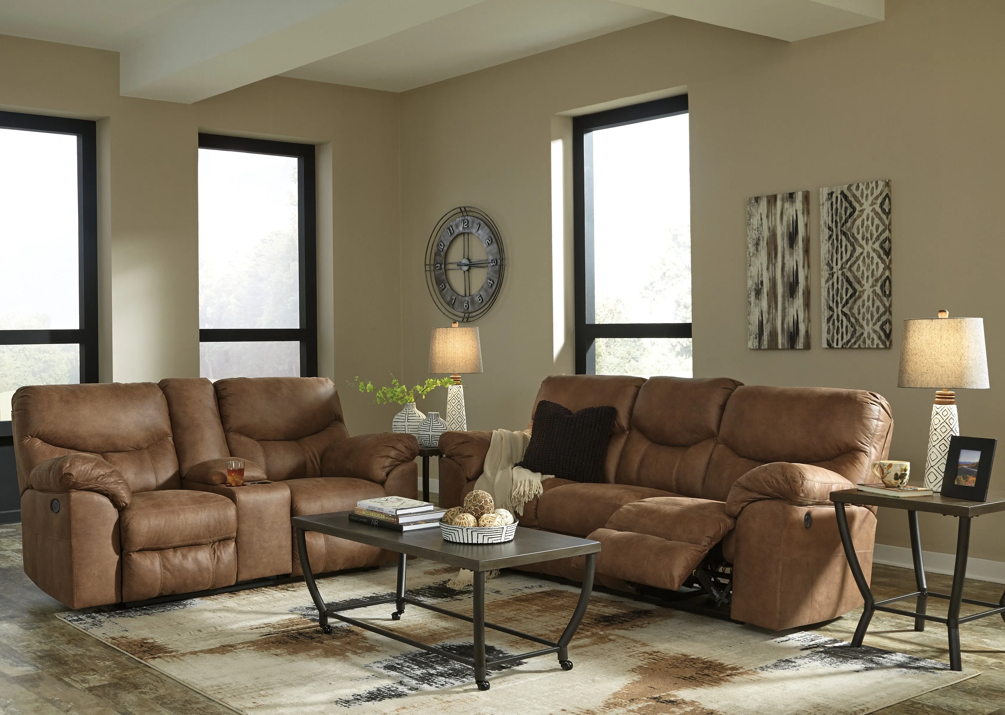 Boxberg Bark Power Reclining Living Room Set