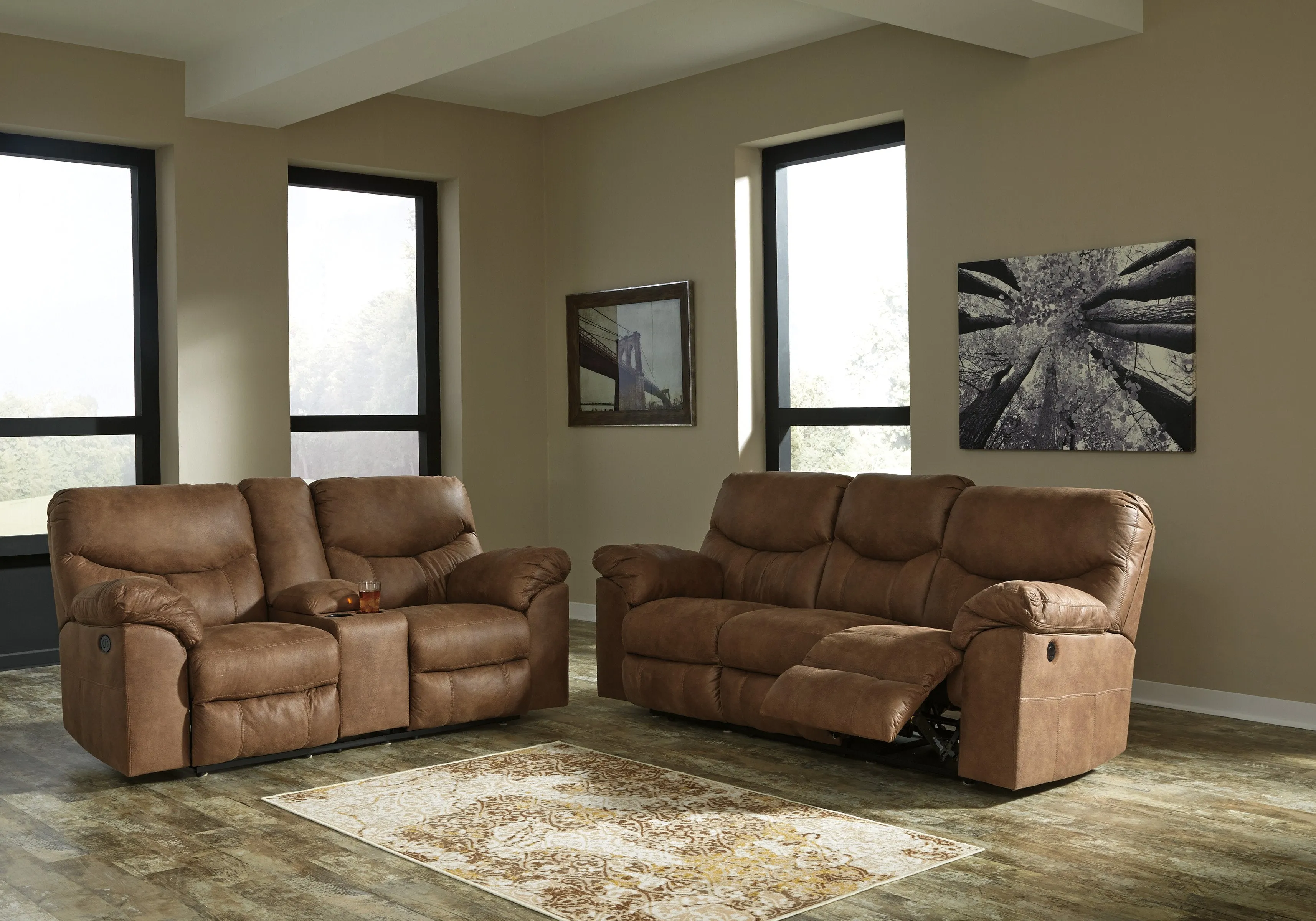 Boxberg Bark Power Reclining Living Room Set