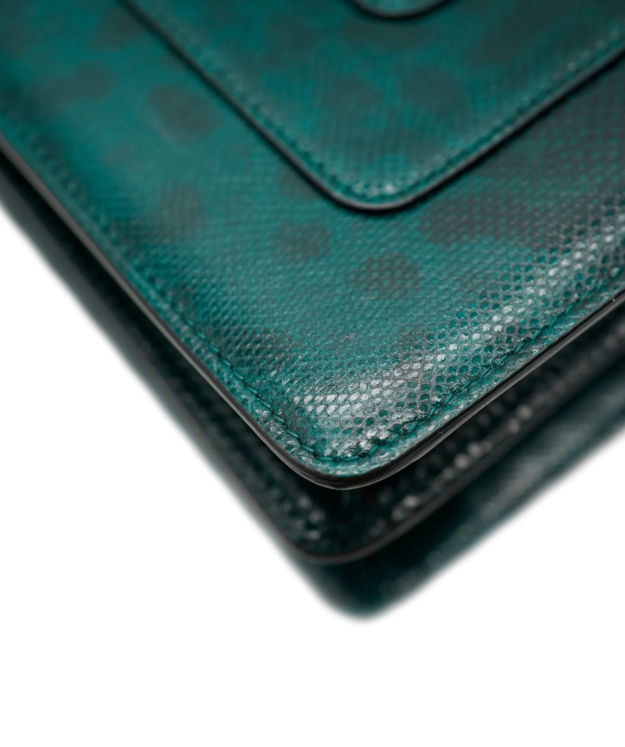 Bvlgari Green Karung Serpenti Forever Flap Bag ASC2083