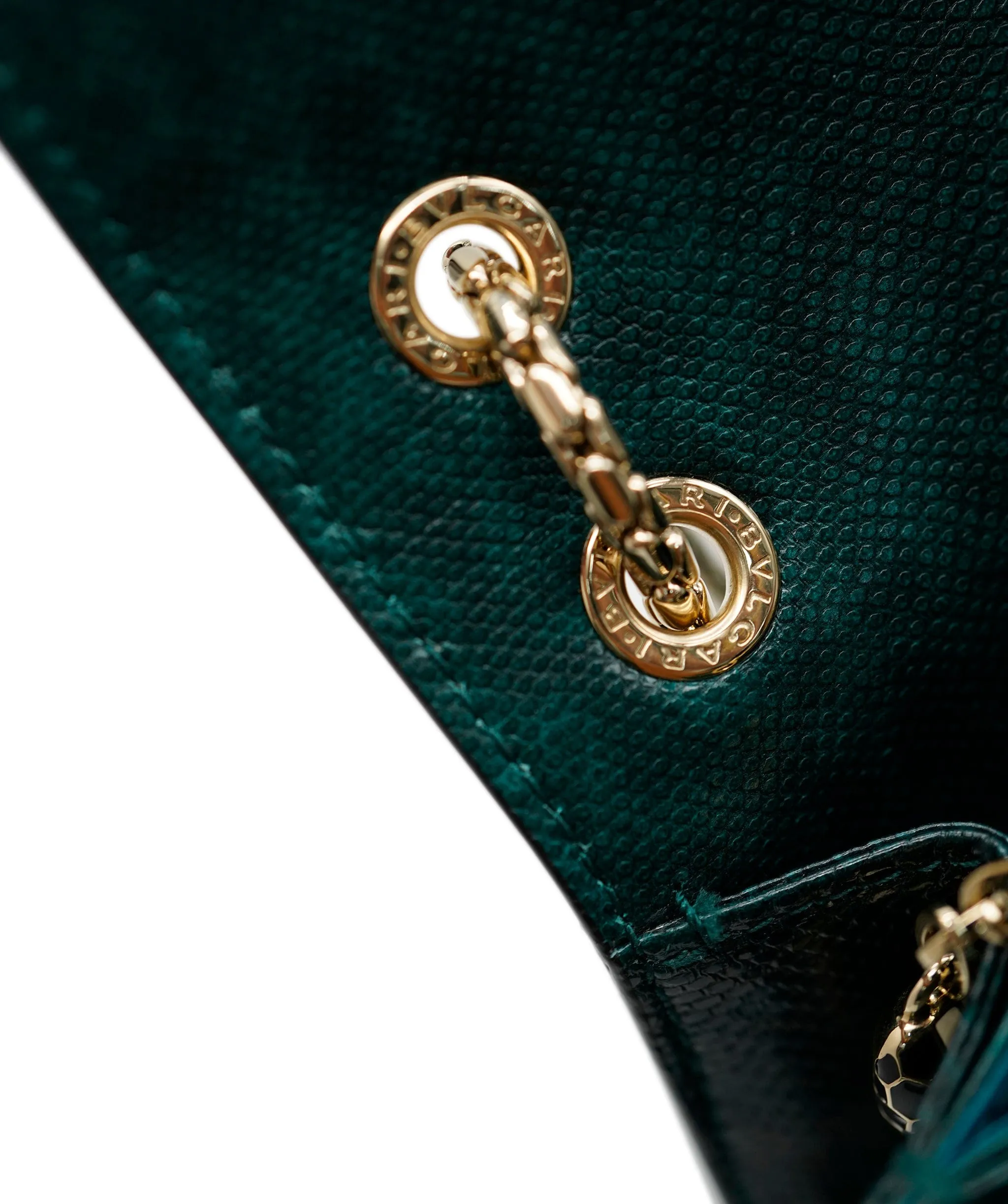 Bvlgari Green Karung Serpenti Forever Flap Bag ASC2083